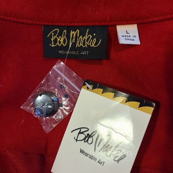 Bob Mackie NWT Scarlet Red Wearable Art Sequin Evening Jacket, Size L (12-14) - Picture 6 of 8